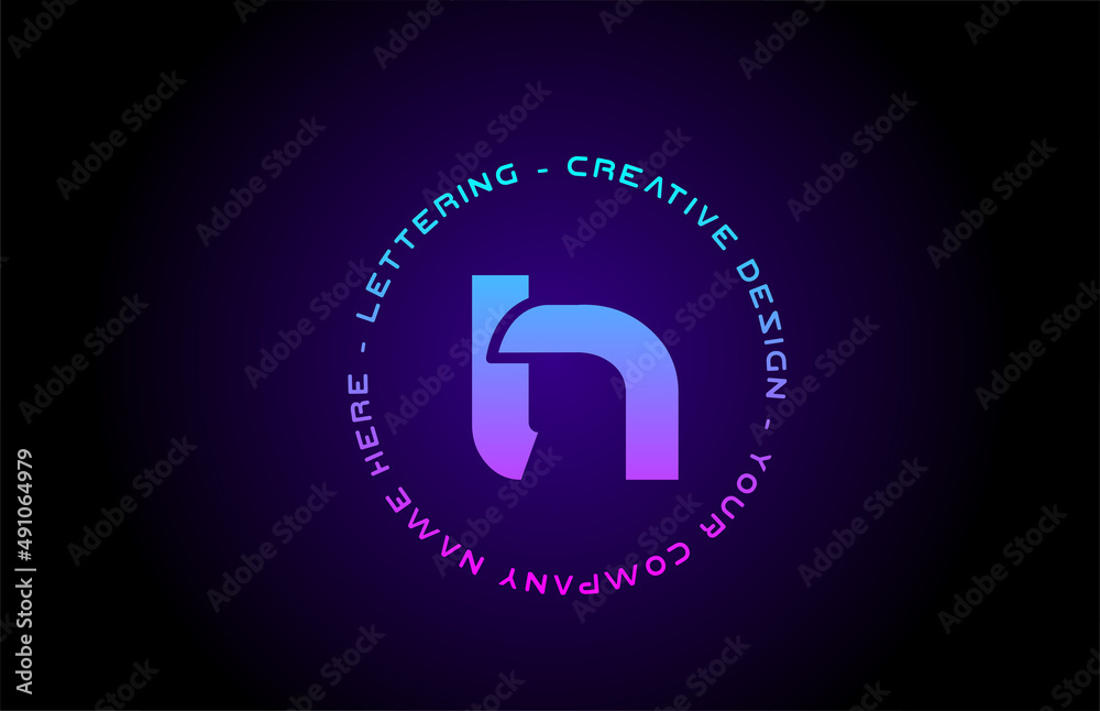 H text alphabet letter icon logo design. Creative template for business and company with circle H text alphabet letter icon logo design. Creative template for business and company with circle