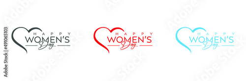Abstract happy women's day logo, happy women's day, love vector logo design