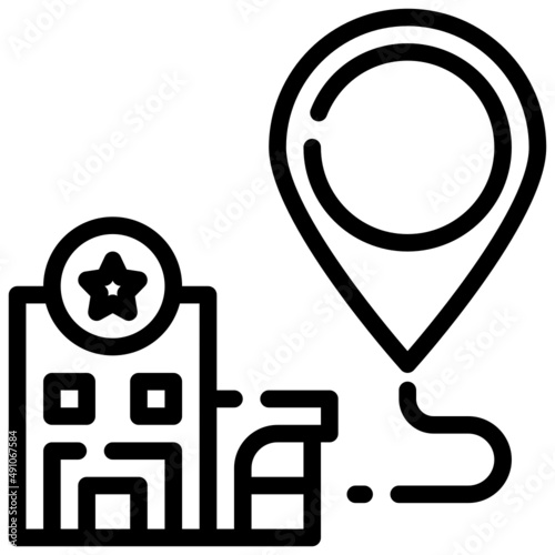 LOCATION line icon,linear,outline,graphic,illustration