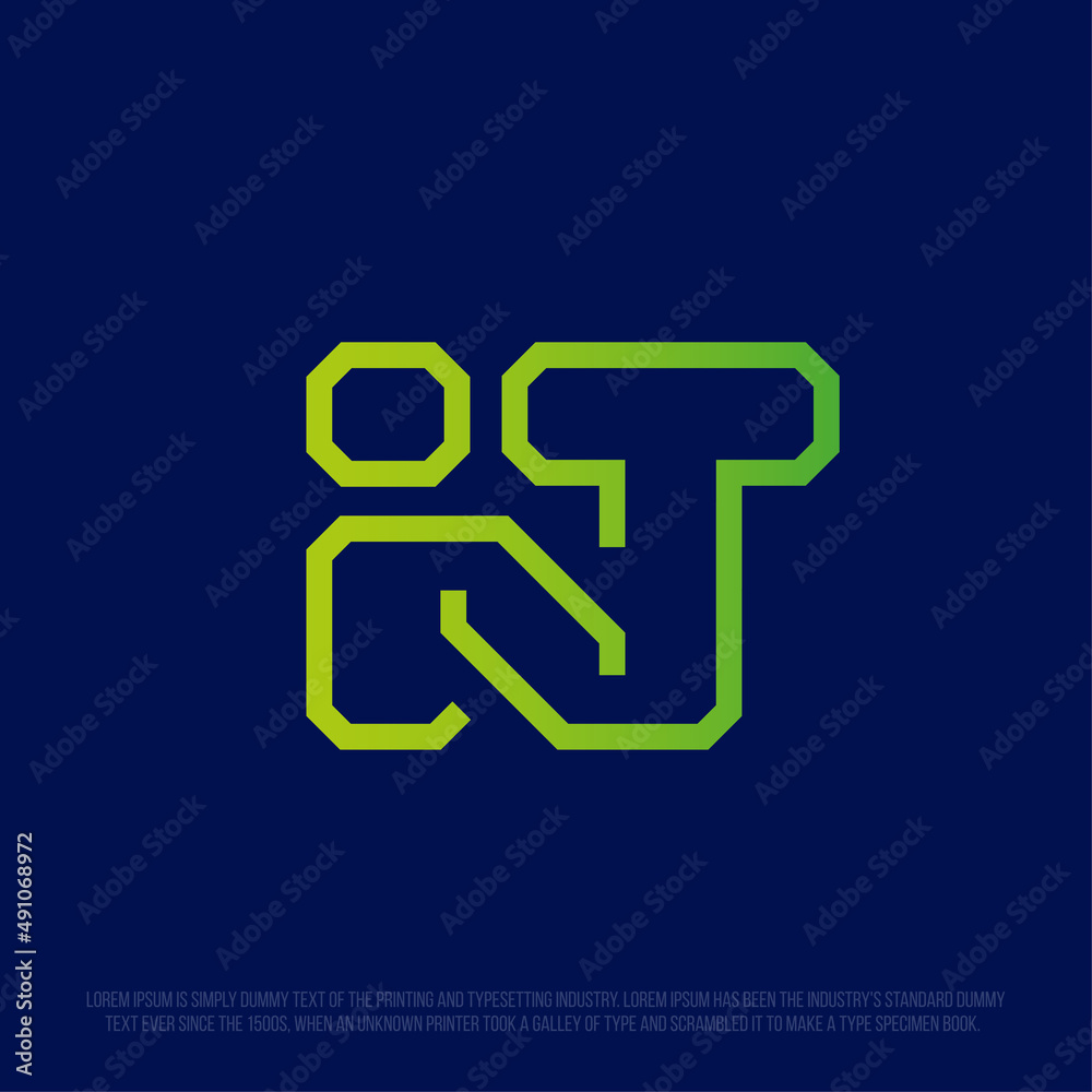 Modern professional logo with an image of the letters IT Modern professional logo with an image of the letters IT
