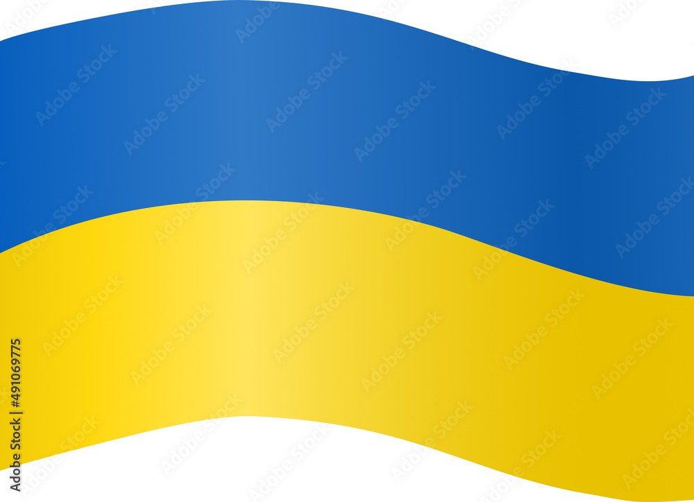 Obraz premium Ukraine flag wave isolated on png or transparent background,Symbol Ukraine,template for banner,card,advertising ,promote,and business matching country poster, vector illustration