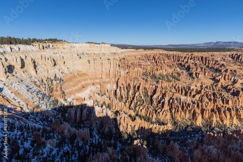 Scenic Bryce Canyon National Park Utah Landscape in Winter