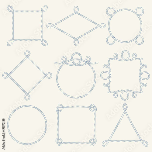 Nautical Rope Borders Set