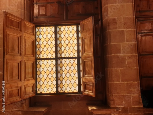 Window La Lonja de La Seda Valencia Spain