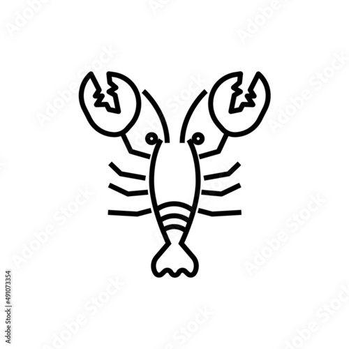 Lobster Icon on White Background. Vector illustration. © Emir