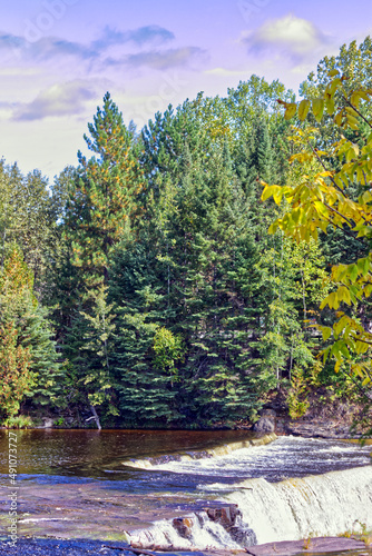 Scenic day at the falls - Kakabeka Falls, Thunder Bay, ON, Canada photo