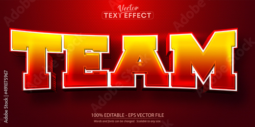 Sport text effect, editable team text and game text style