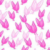 Buds flower seamless pattern. Decorative floral background.