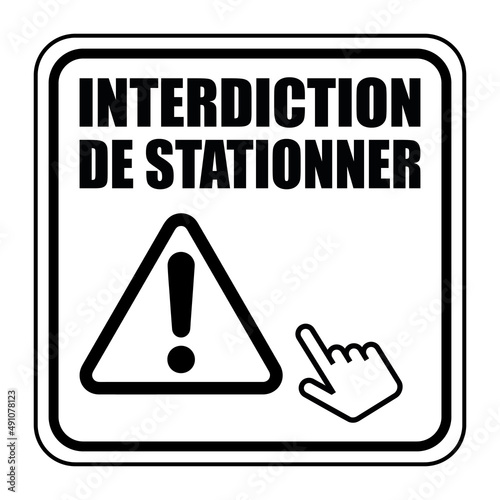 Logo interdiction de stationner.