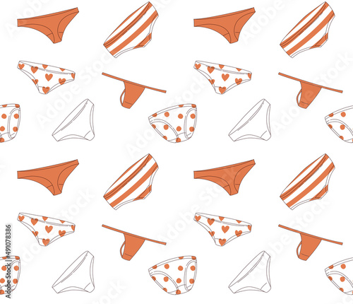 Women underwear lingerie panties seamless pattern background