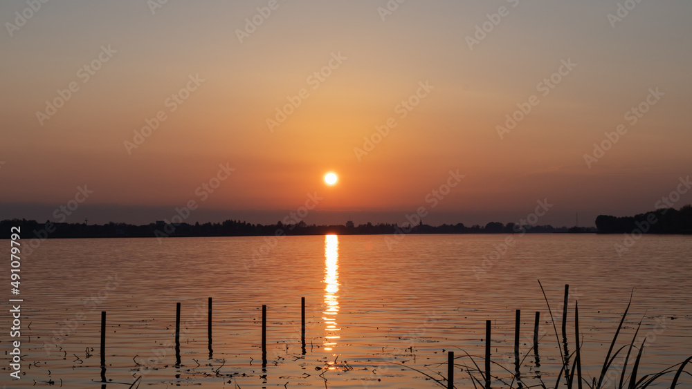 tramonto autunnale lago di mantova