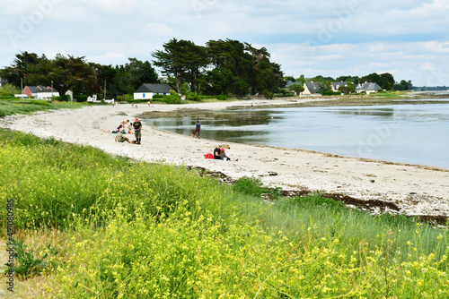 Sarzeau,Penvins,France - june 6 2021 : beach photo