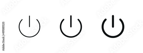 Power icon On Off Buttons, Energy switch sign, Power Switch Icons, Start power button, turn off symbol, shutdown energy icon	
