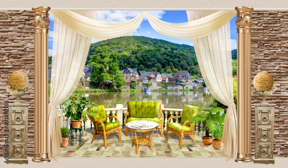 ⭐ Fototapety widok z okna na wymiar pod klienta - Fototapety24.net