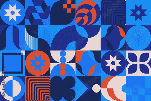 Geometric Abstract Pattern Graphics Made With Vector Geometric Shapes And Forms