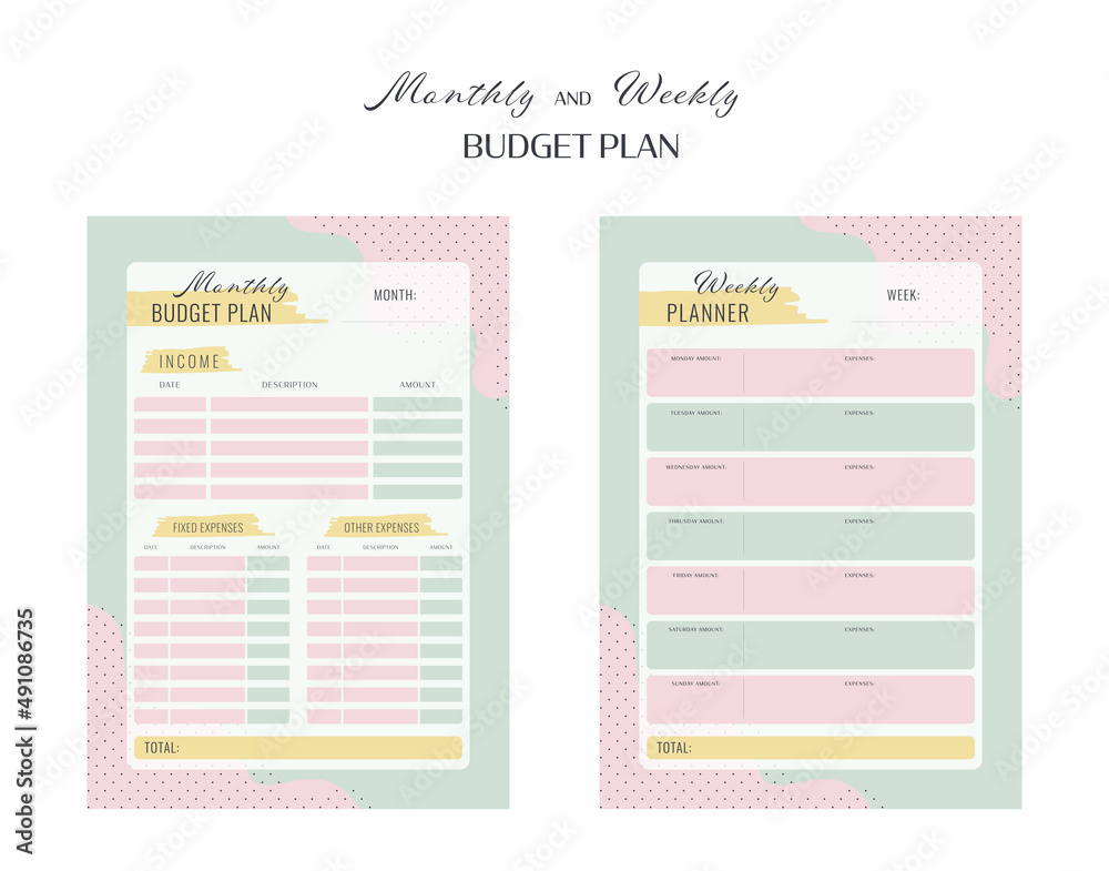 A4/Letter Size | Monthly Budget Planner Printable