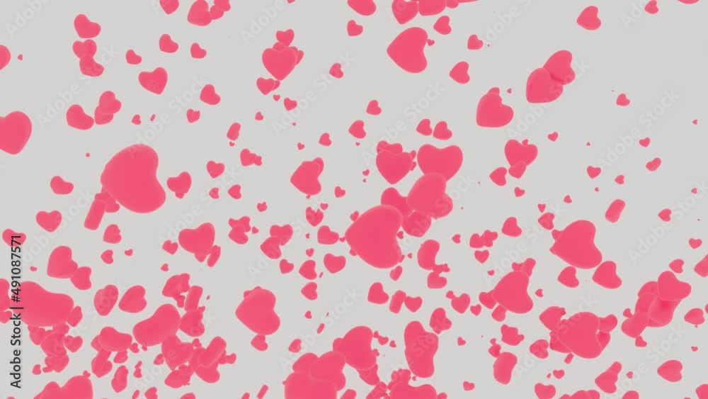 4k Romantic Animation On White Background For Valentine S Day St