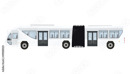White double bus. vector illustration