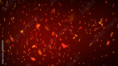 Flame particular abstract animation. 