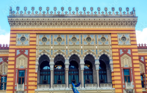 Vijecnica, newly decorated and painted, Sarajevo, Bosnia and Herzegovina.