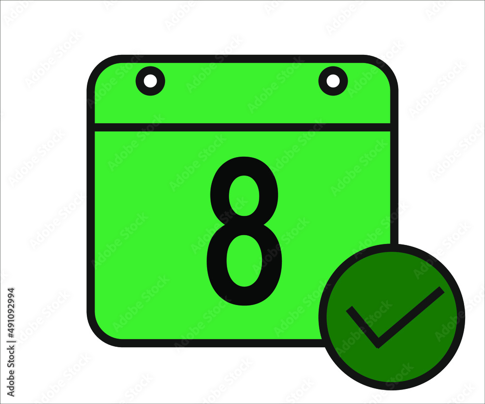 day 8 green calendar icon with white background.
days of the month day 8 green calendar icon with white background.
days of the month