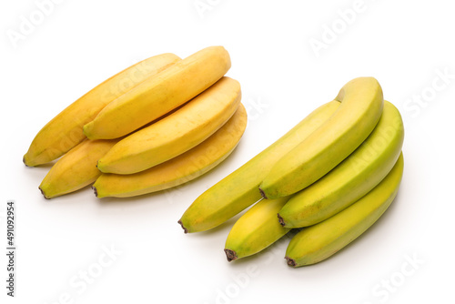 A bunch of bananas isolated on white background.