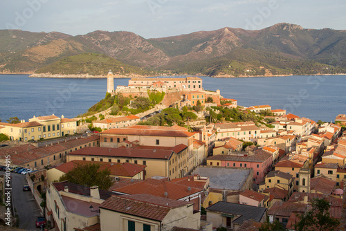 The city of Portoferraio with the historic exil house of Napolean Bonaparte photo