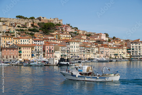 Fototapeta Naklejka Na Ścianę i Meble -  Seaside view of Portoferraio at the island of Elba in Italy