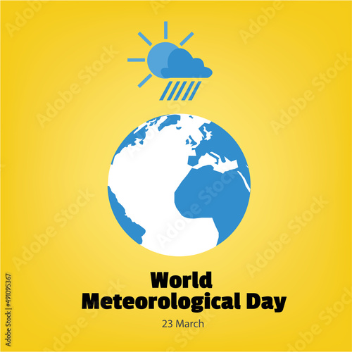 Vector World Meteorological Day Simple and elegant illustration