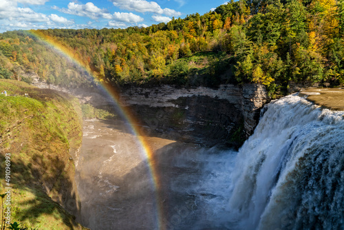 The Middle Falls At Letchworth State Park In New York