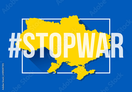 Stop War Claim On Ukraine Map Background