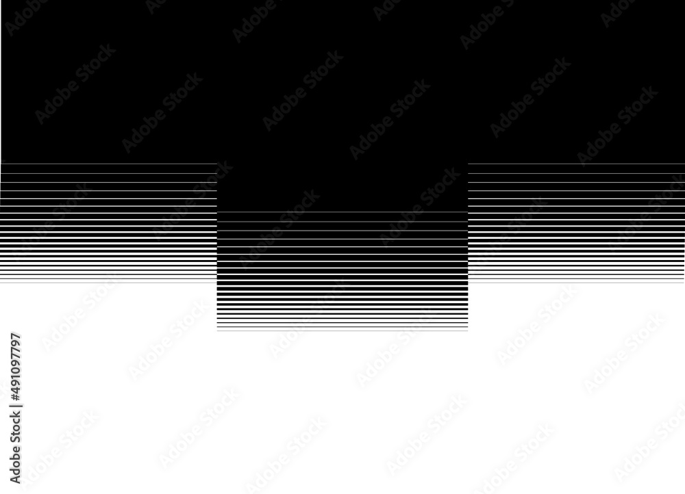 Smooth transition from black to white with straight broken lines.
black and white
 vector background.