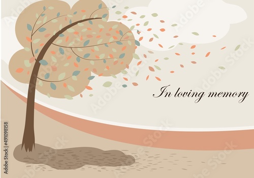 In loving memory illustration for funeral event