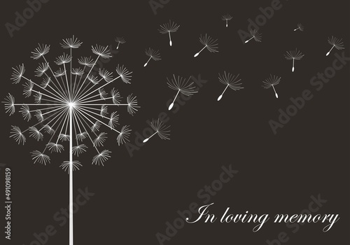 In loving memory illustration for funeral event