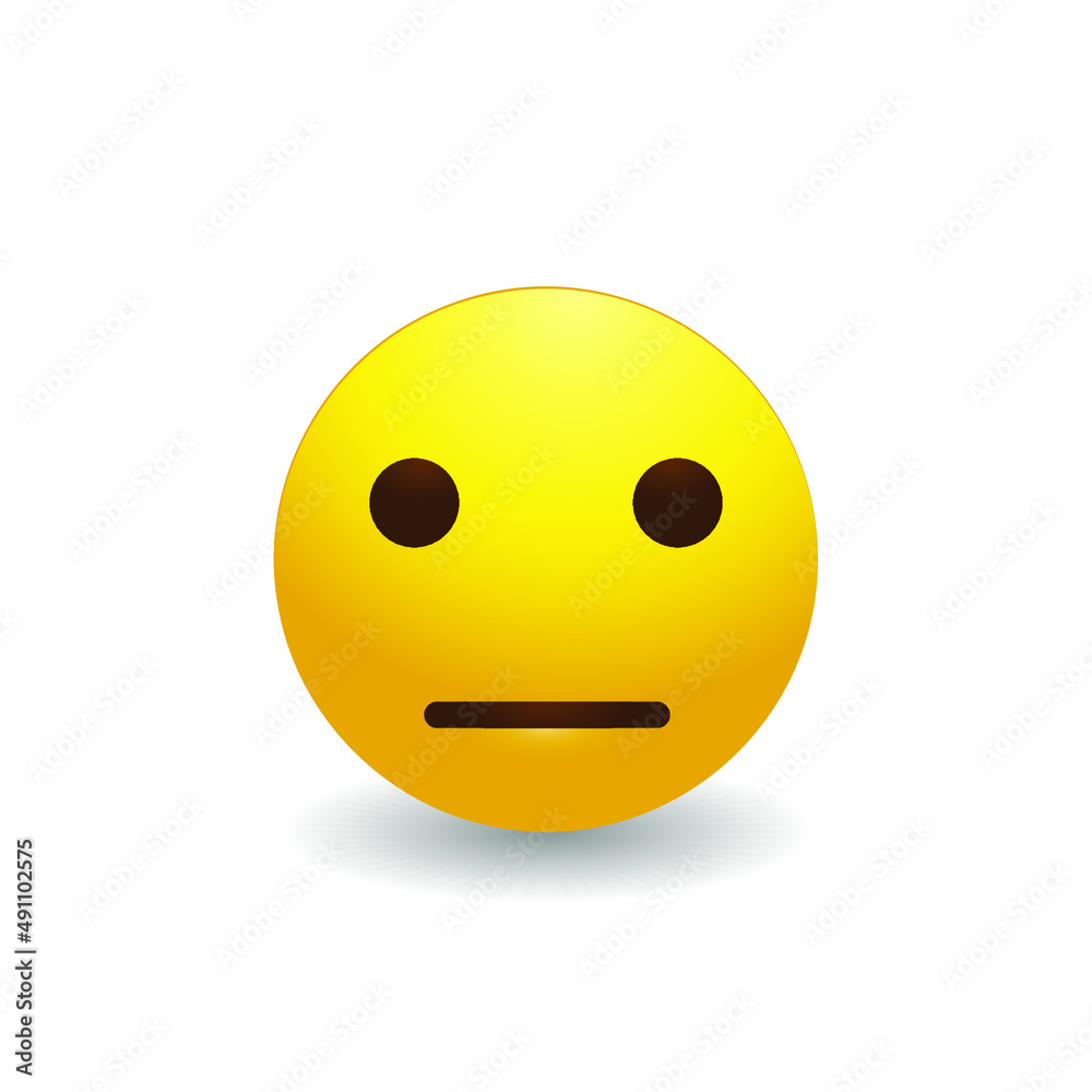 Fototapeta premium Emotional Face Emoji 3D Stylized