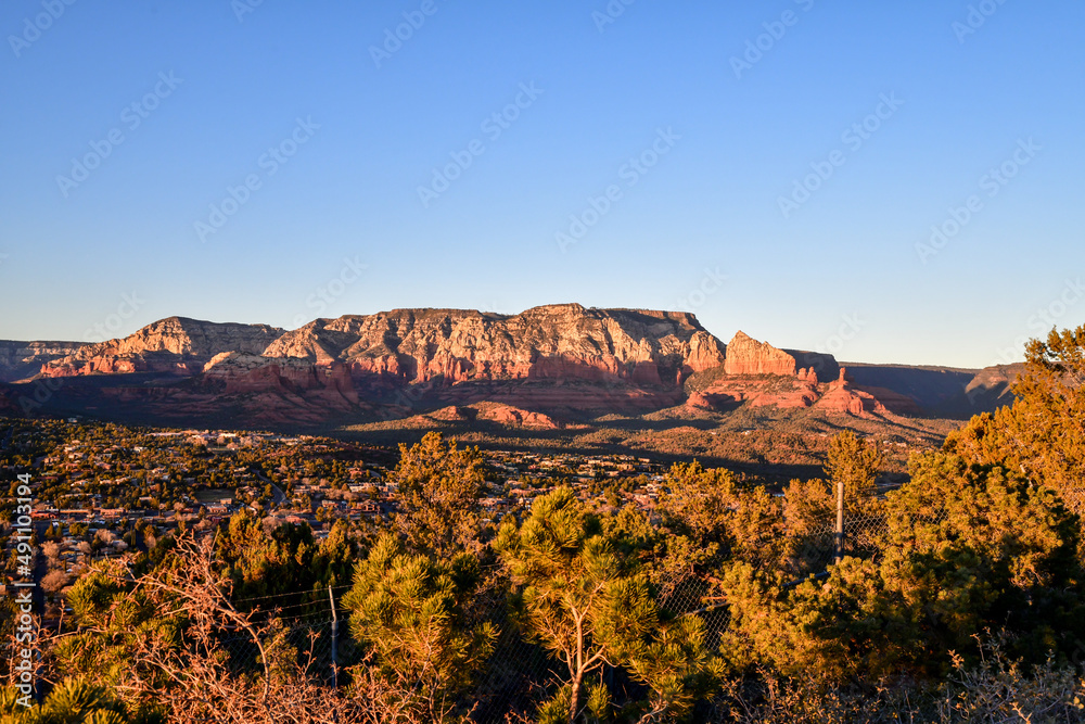 Desert mountain colored peaks