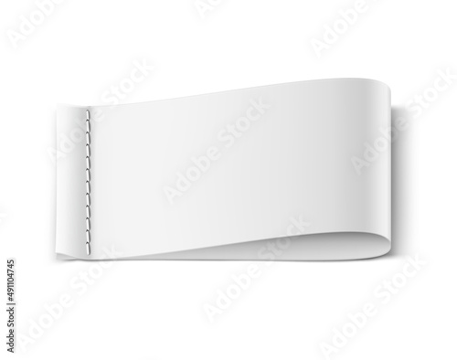 Cloth label. Vector illustration isolated on white background. Ready to place your design. Ready for your design. EPS10.