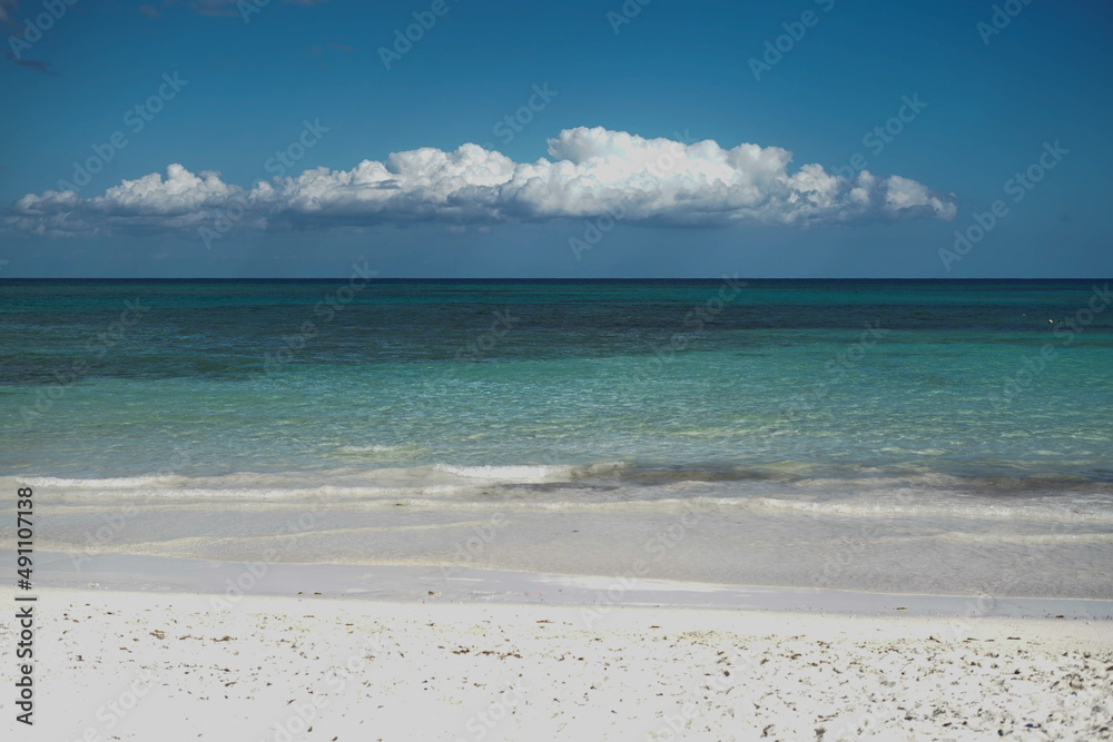 Imagen de una paradisíaca playa en el caribe mexicano