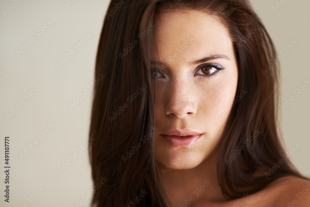 Its a brunette thing. Closeup portrait of a goregous young woman. Its a brunette thing. Closeup portrait of a goregous young woman.