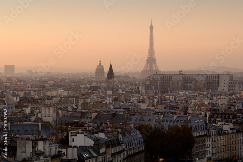 Paris Sunset City View