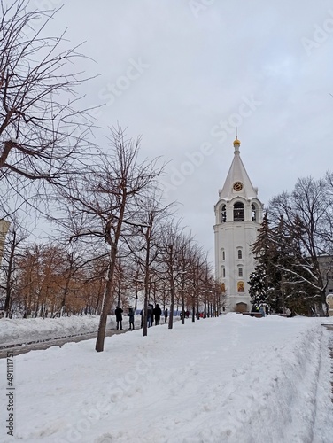 church in the snow