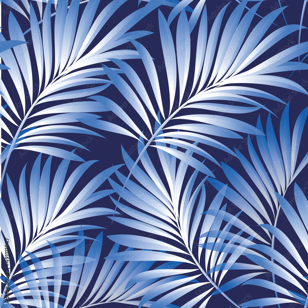 Palm. Seamless pattern with branches and leaves of tropical plants, trees. Vector image. Palm. Seamless pattern with branches and leaves of tropical plants, trees. Vector image.
