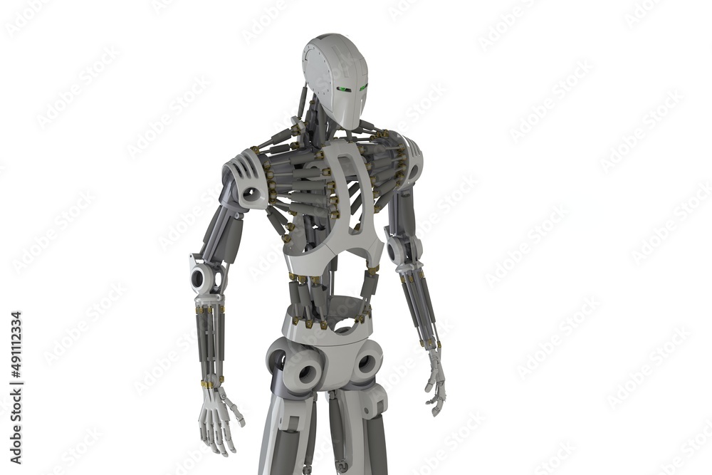 3D design of a humanoid robot.