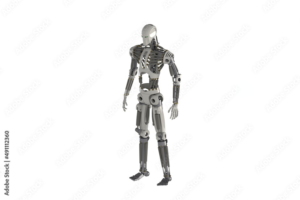 3D design of a humanoid robot.