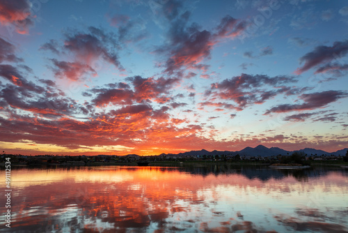 Arizona sunset sky in Fountain Hills