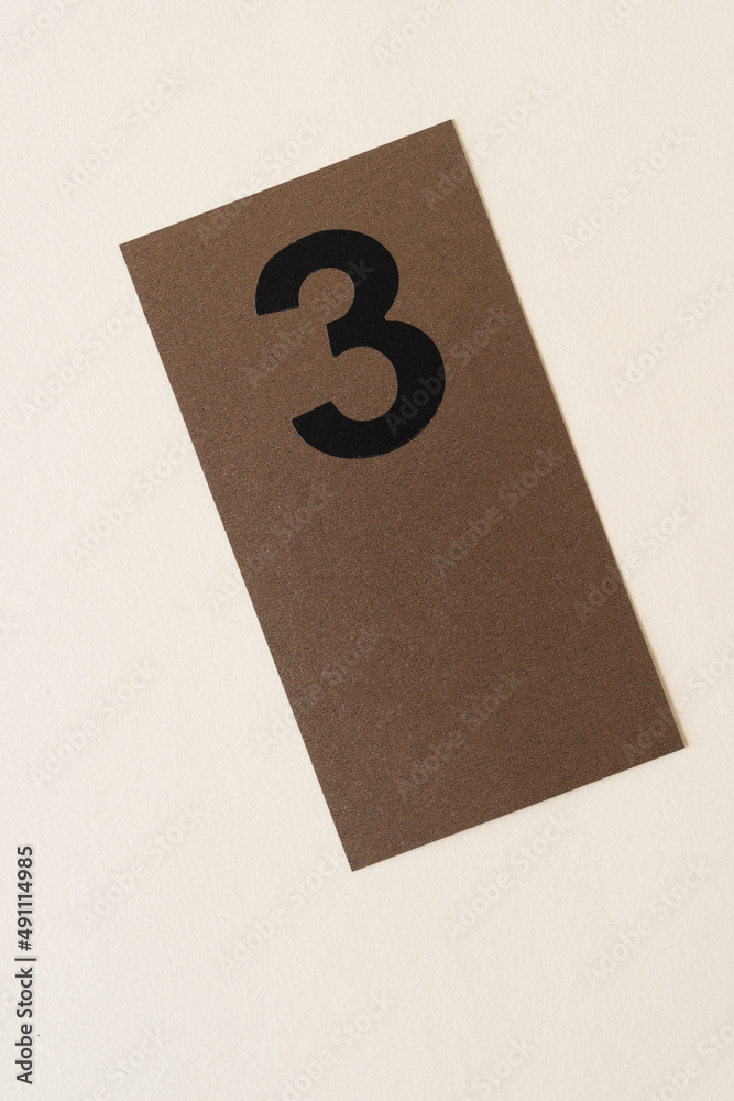 the number three on paper the number three on paper