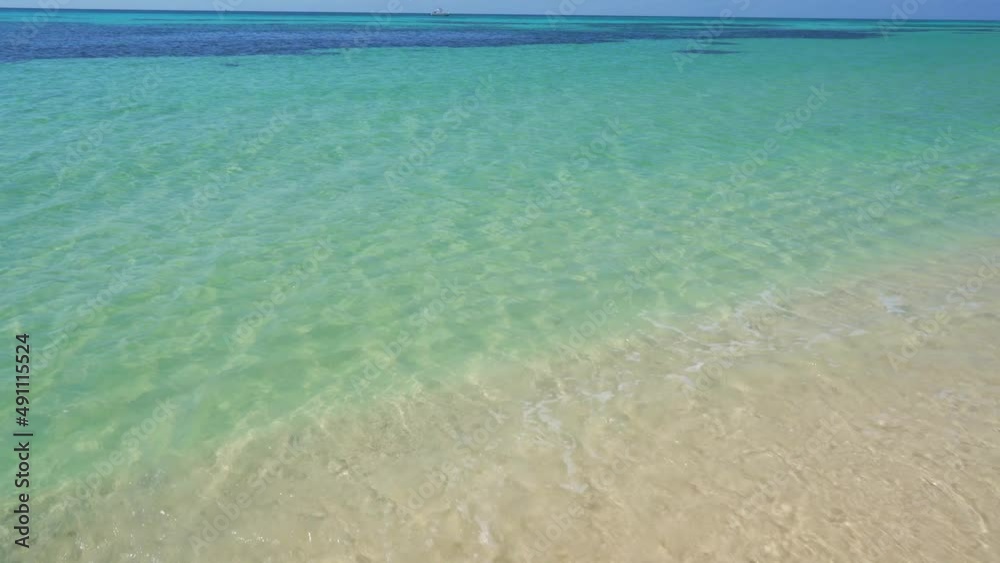White Sandy Beach with Crystal Clear Turquoise Sea Water White Sandy Beach with Crystal Clear Turquoise Sea Water