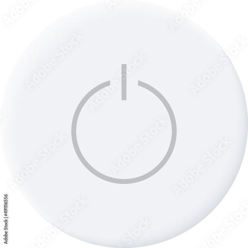 Neumorphism interface button. Modern website or mobile app design. Neumorphic UI UX white design.