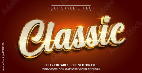 Classic Text Style Effect. Editable Graphic Text Template.