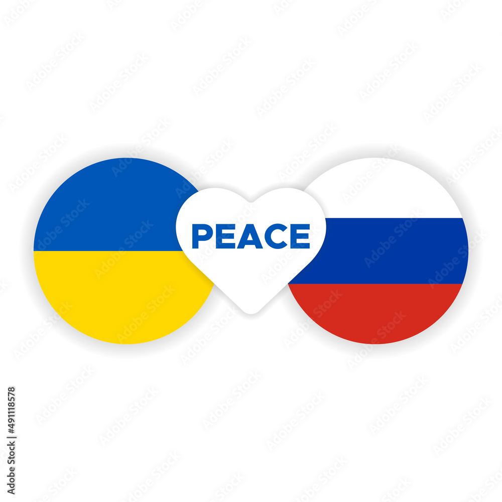 Vector of Peaceful Campaign for Ukraine and Russia. Perfect for peace content, preventing war, etc. Vector of Peaceful Campaign for Ukraine and Russia. Perfect for peace content, preventing war, etc.